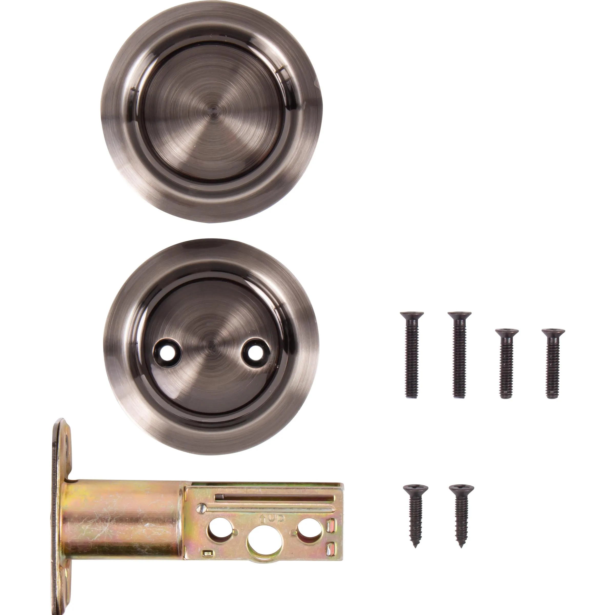 Round Pocket Door Lock, Passage/Hall/Closet