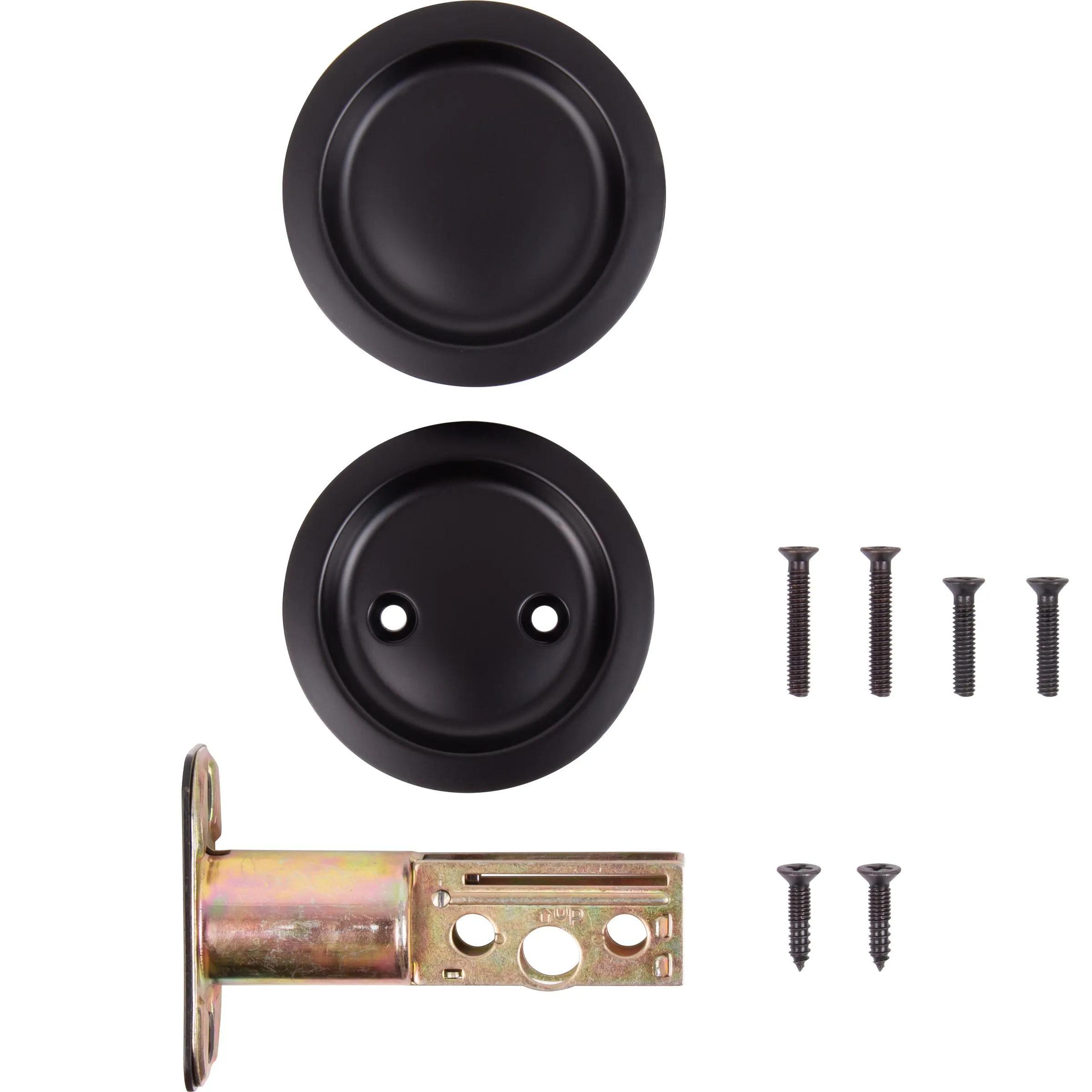 Round Pocket Door Lock, Passage/Hall/Closet