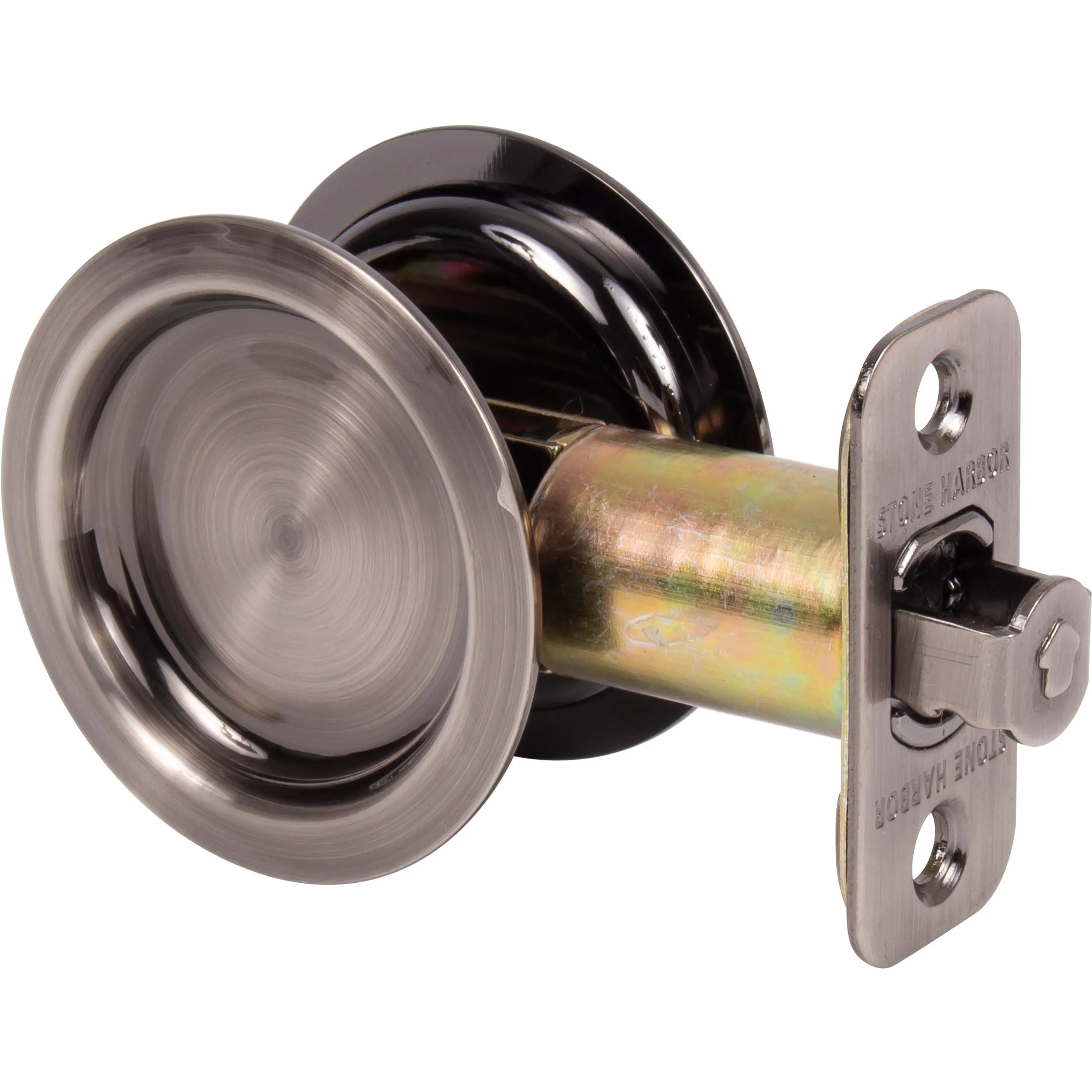 Round Pocket Door Lock, Passage/Hall/Closet