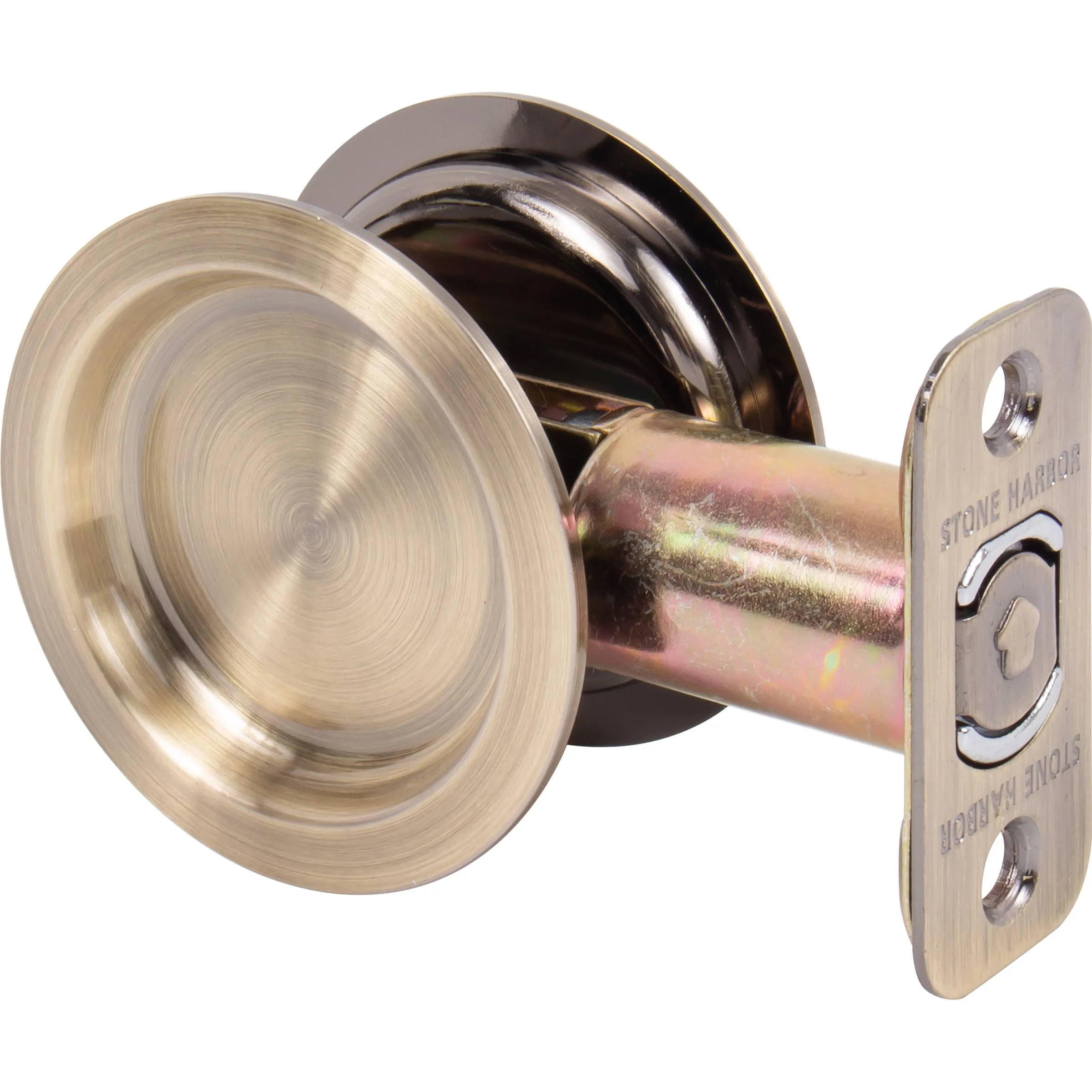 Round Pocket Door Lock, Passage/Hall/Closet