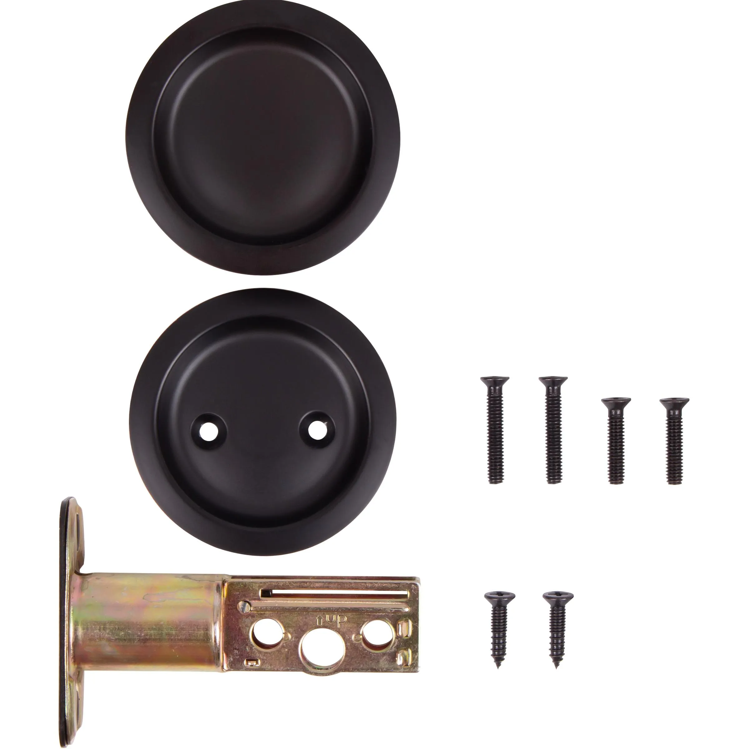 Round Pocket Door Lock, Passage/Hall/Closet