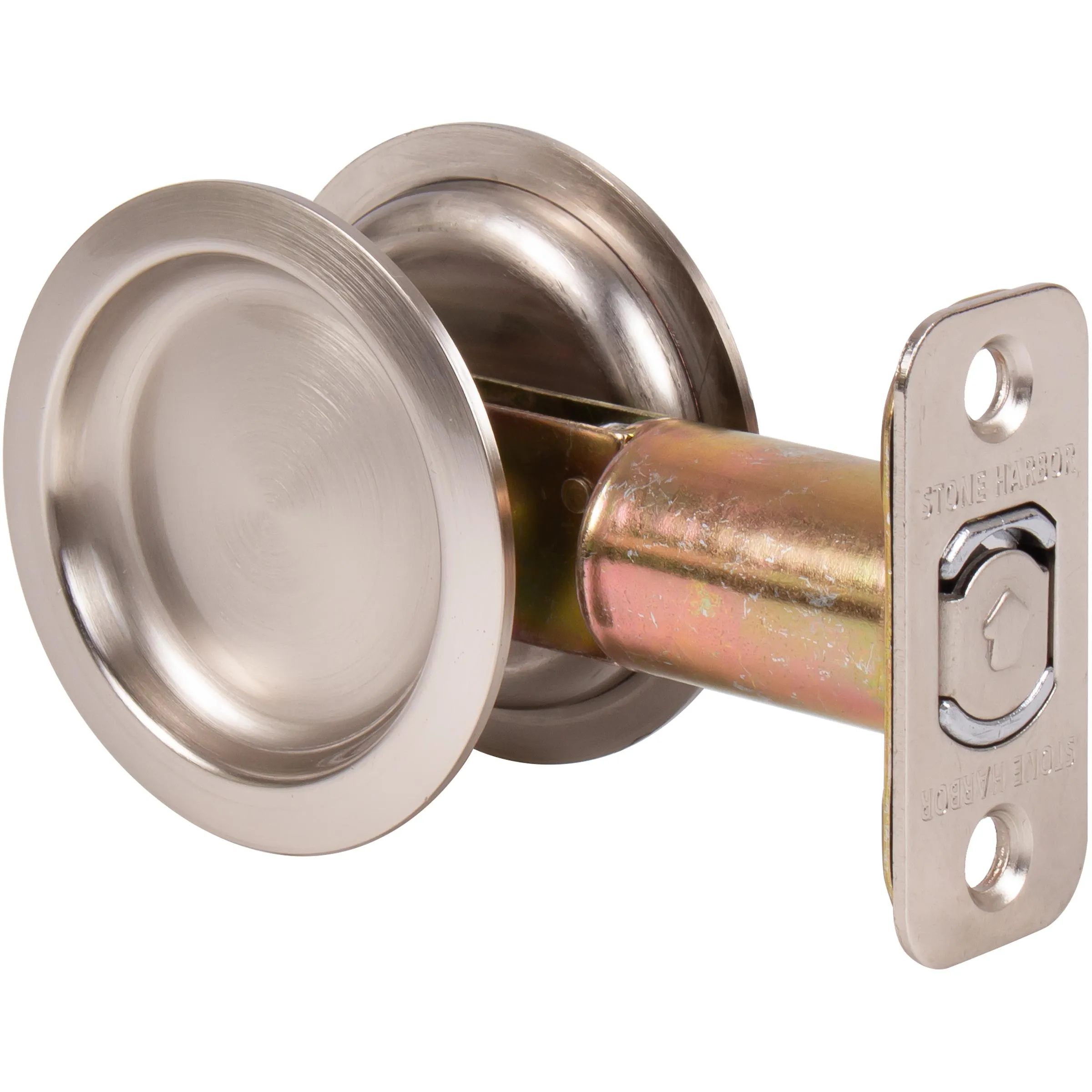 Round Pocket Door Lock, Passage/Hall/Closet