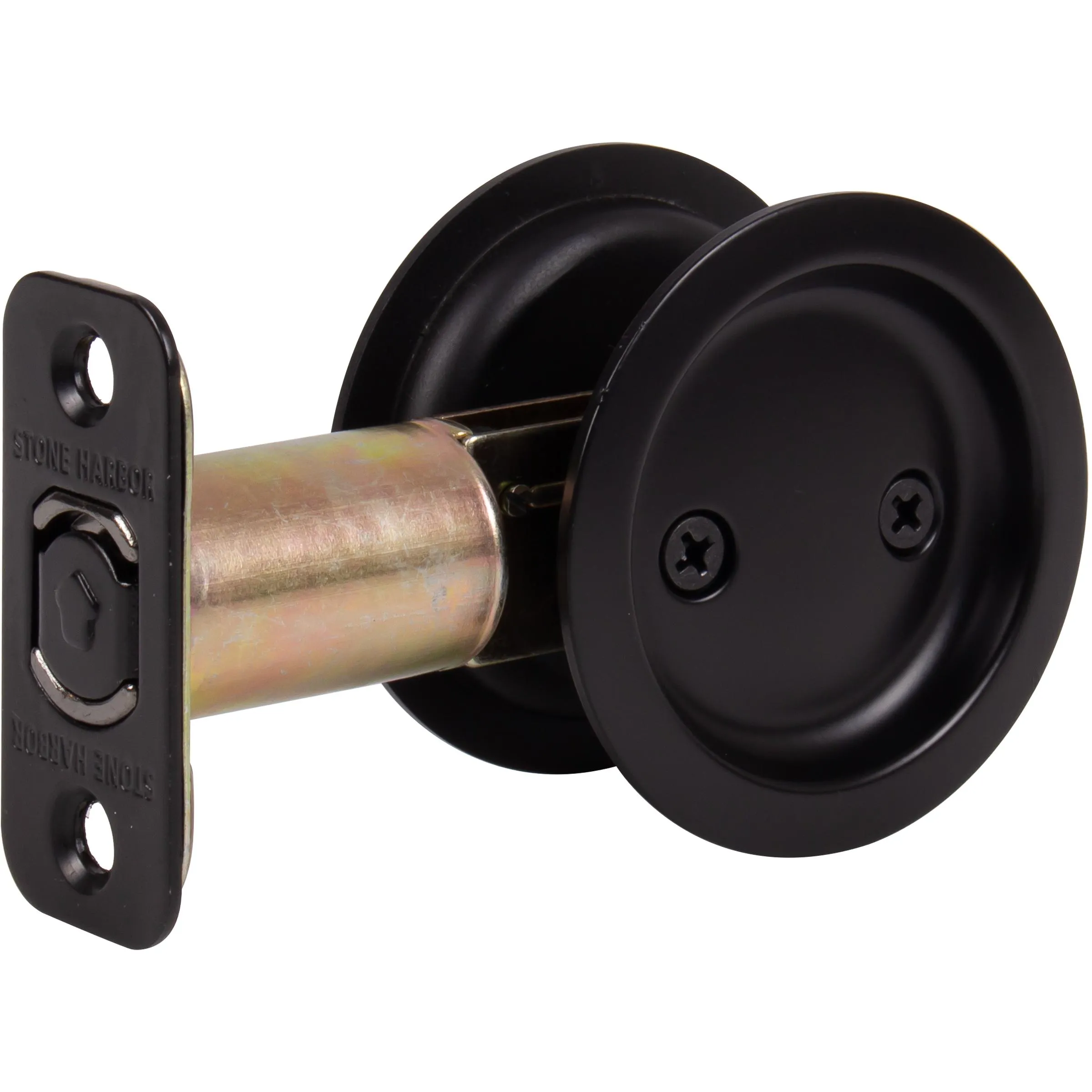 Round Pocket Door Lock, Passage/Hall/Closet