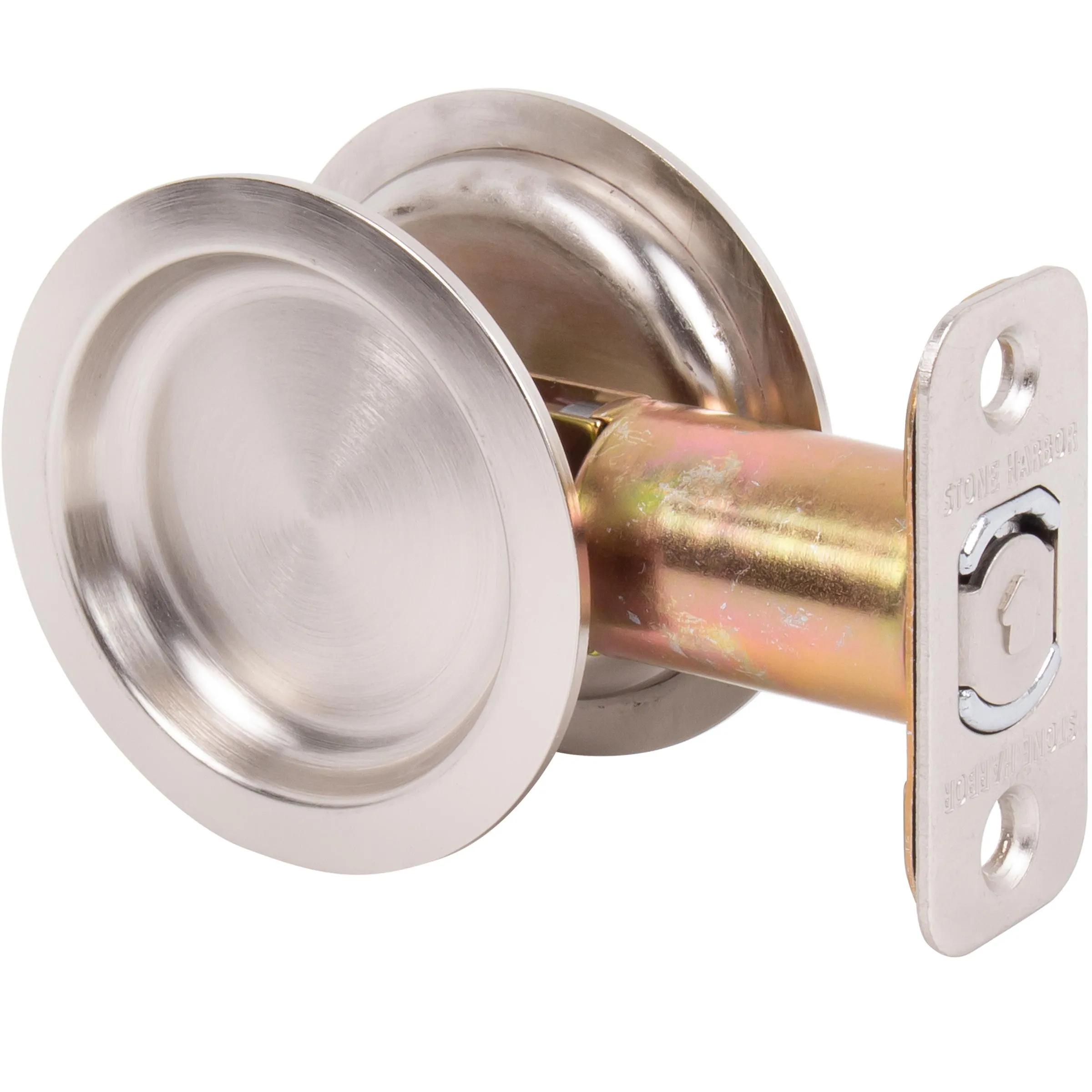 Round Pocket Door Lock, Passage/Hall/Closet