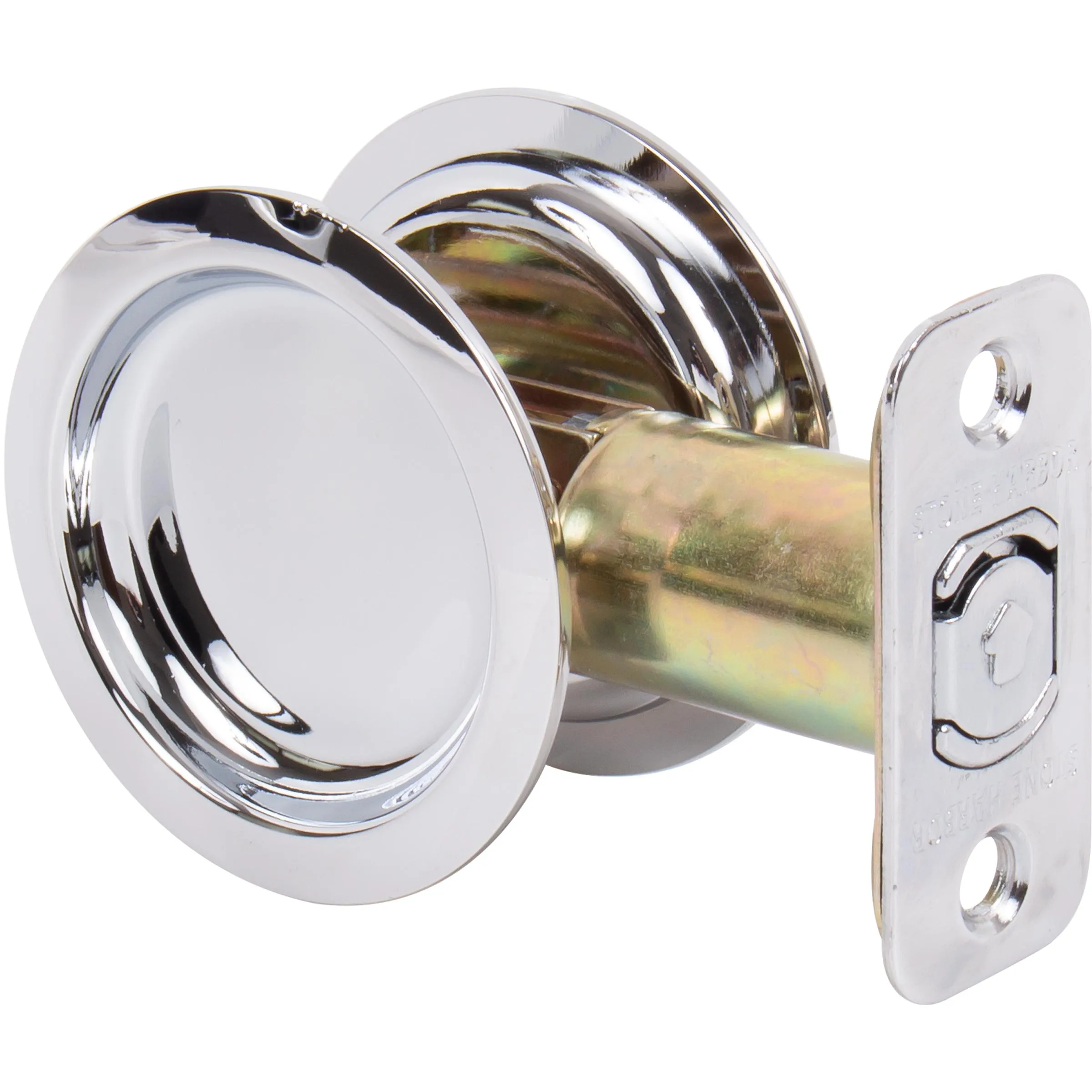 Round Pocket Door Lock, Passage/Hall/Closet