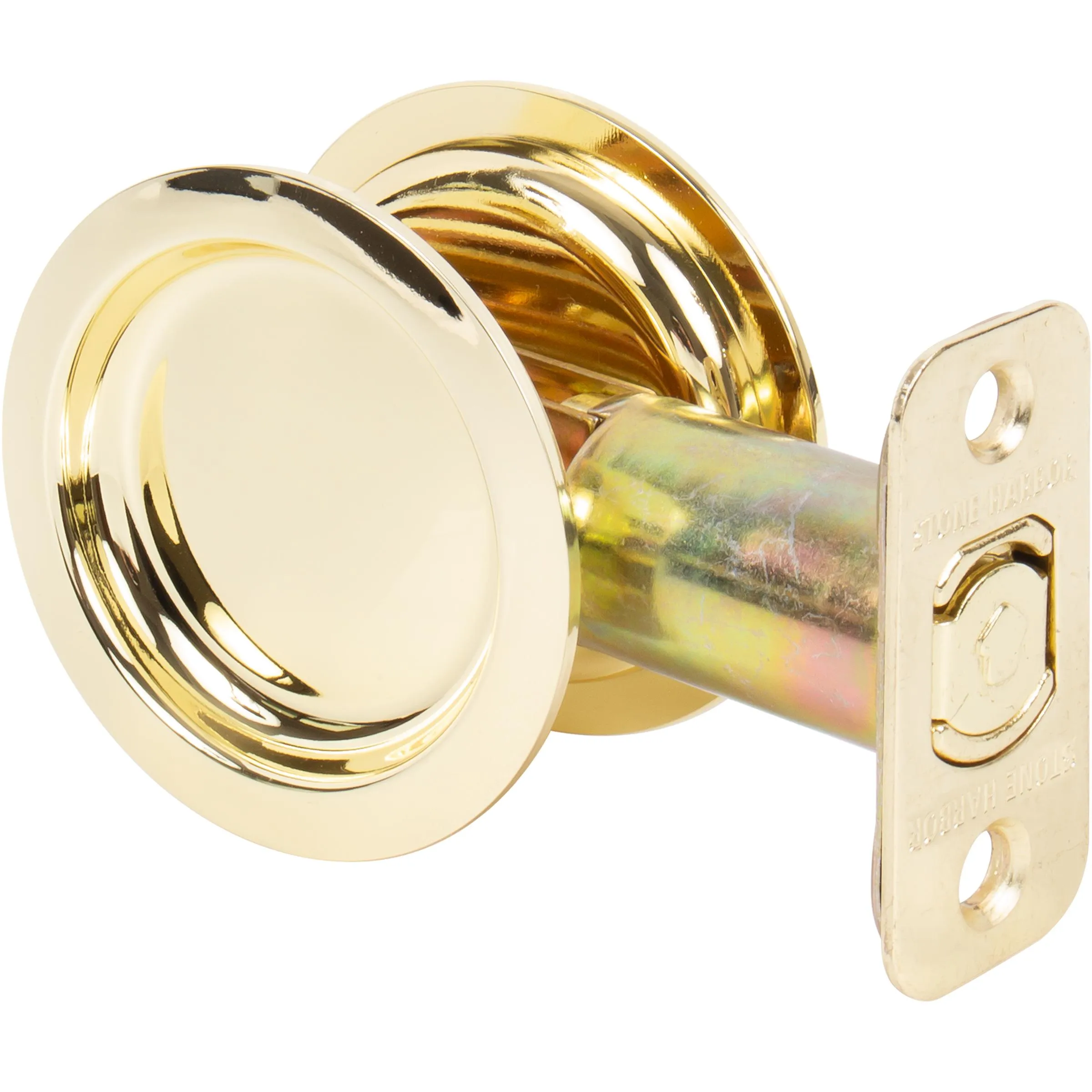 Round Pocket Door Lock, Passage/Hall/Closet