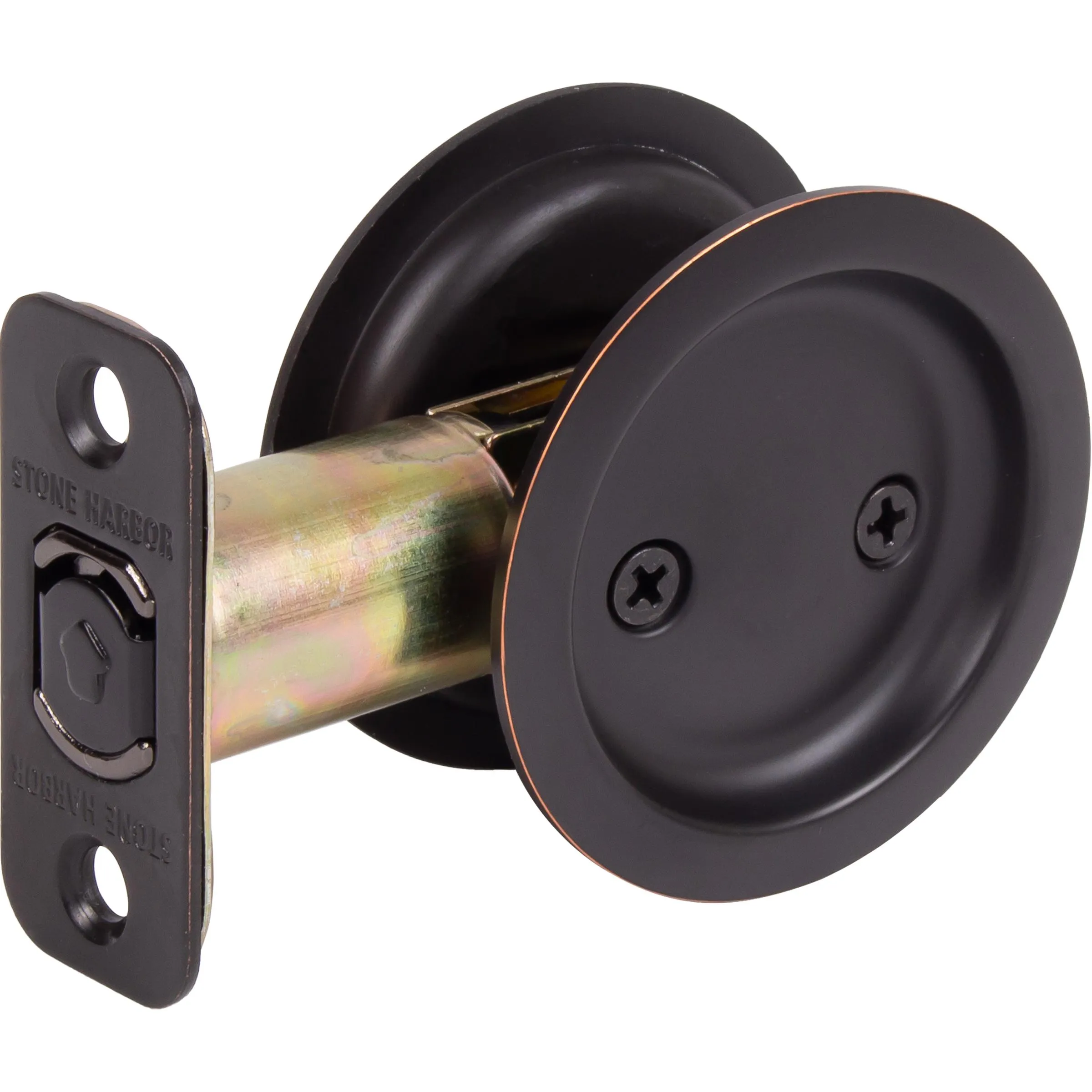 Round Pocket Door Lock, Passage/Hall/Closet