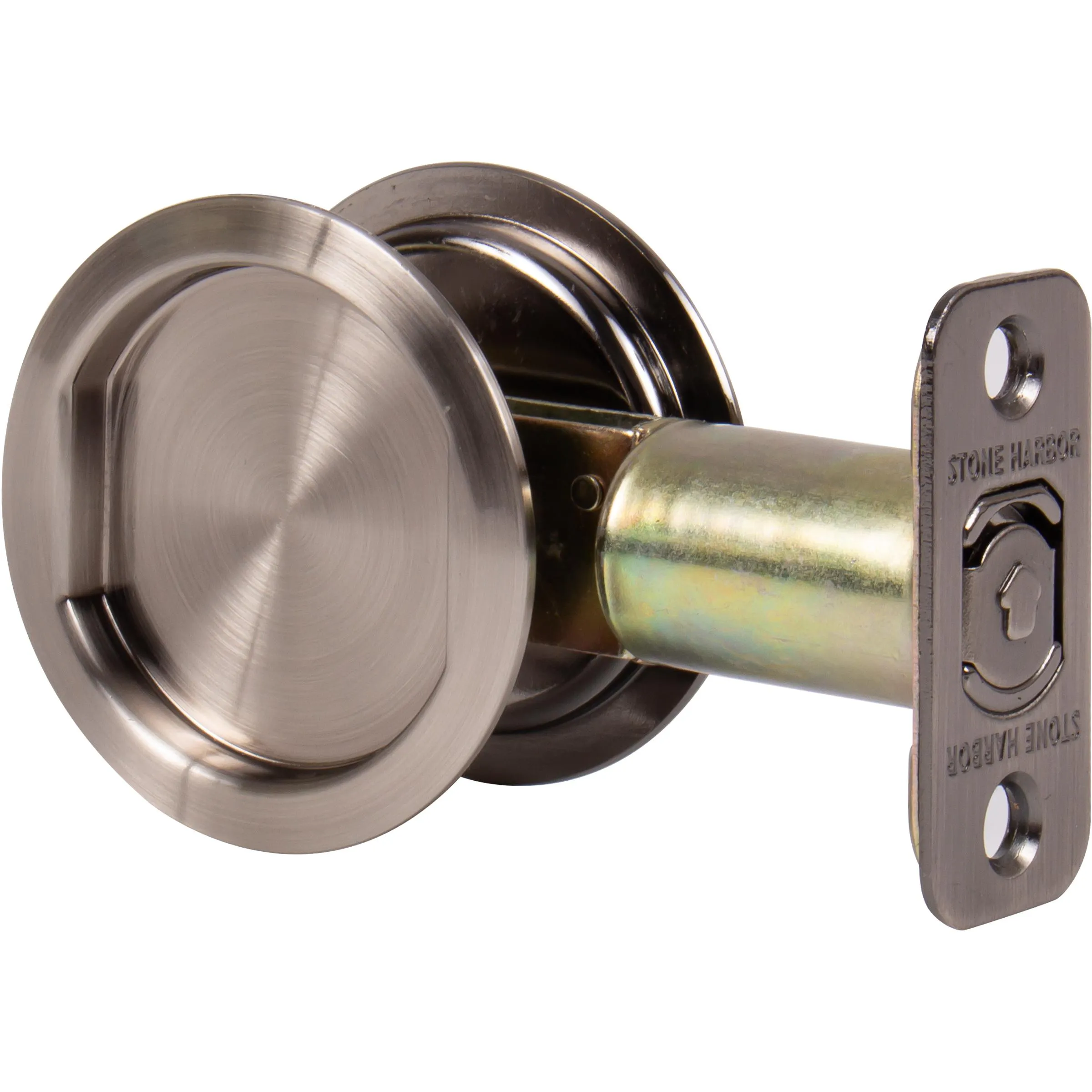 Round Pocket Door Lock, Passage/Hall/Closet