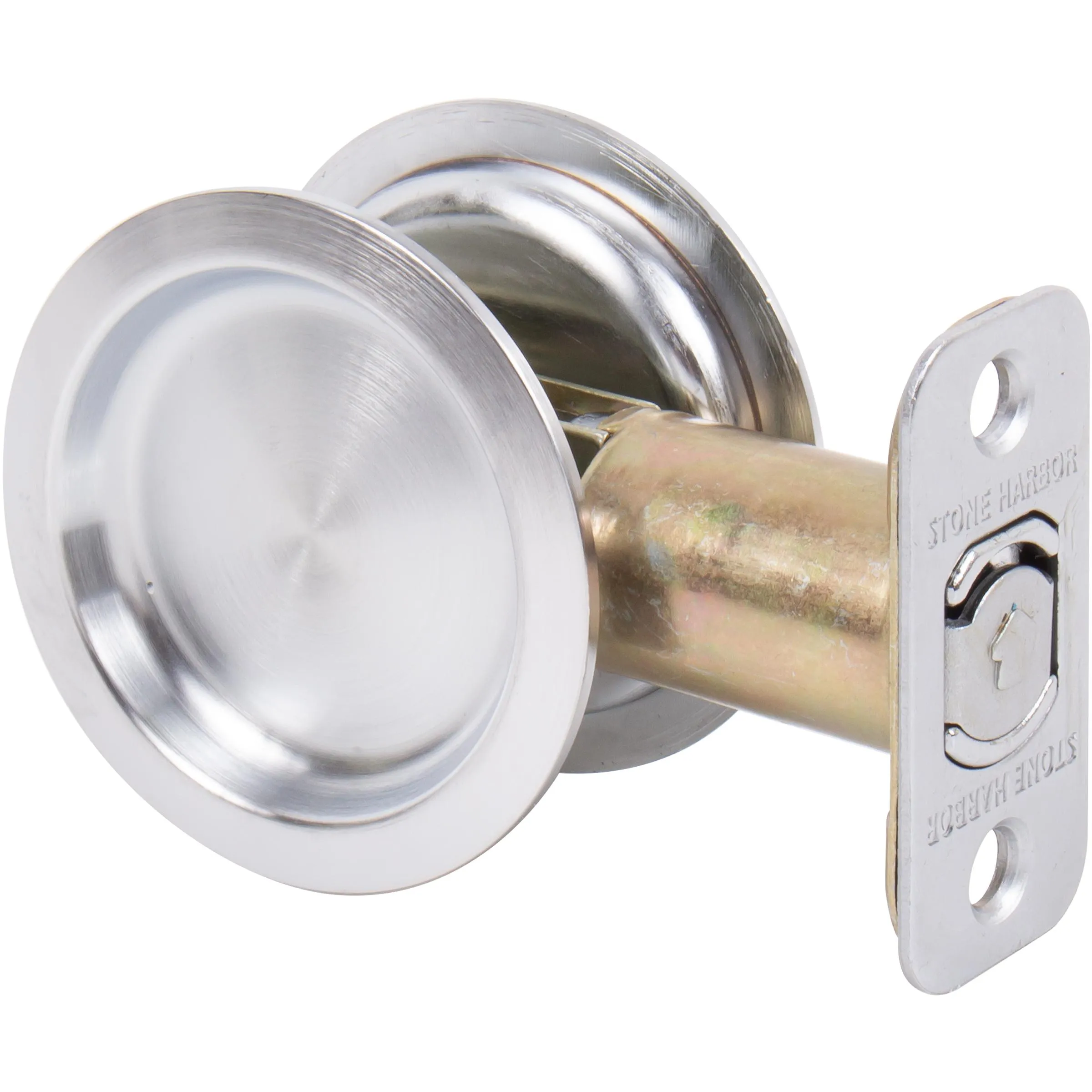 Round Pocket Door Lock, Passage/Hall/Closet