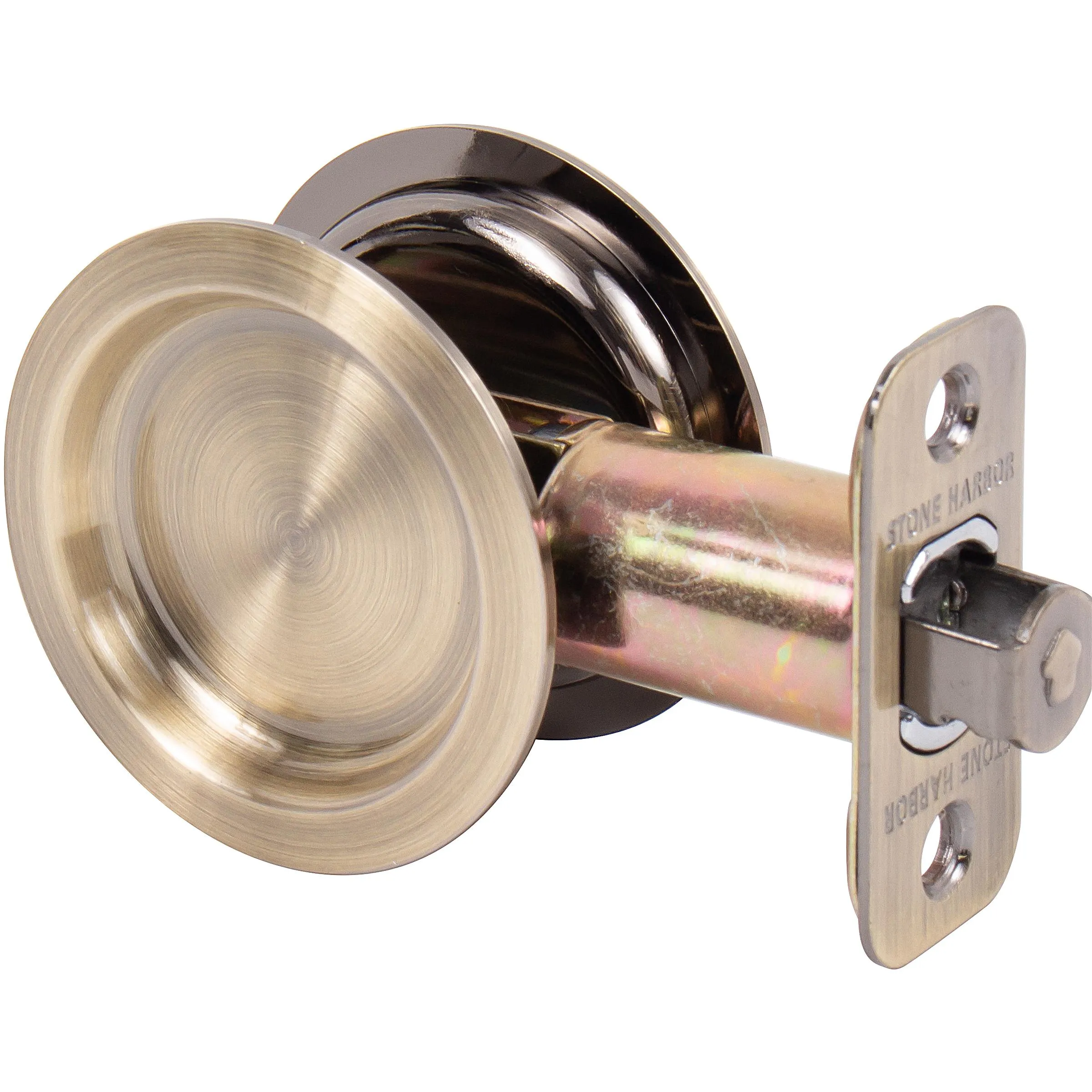 Round Pocket Door Lock, Passage/Hall/Closet