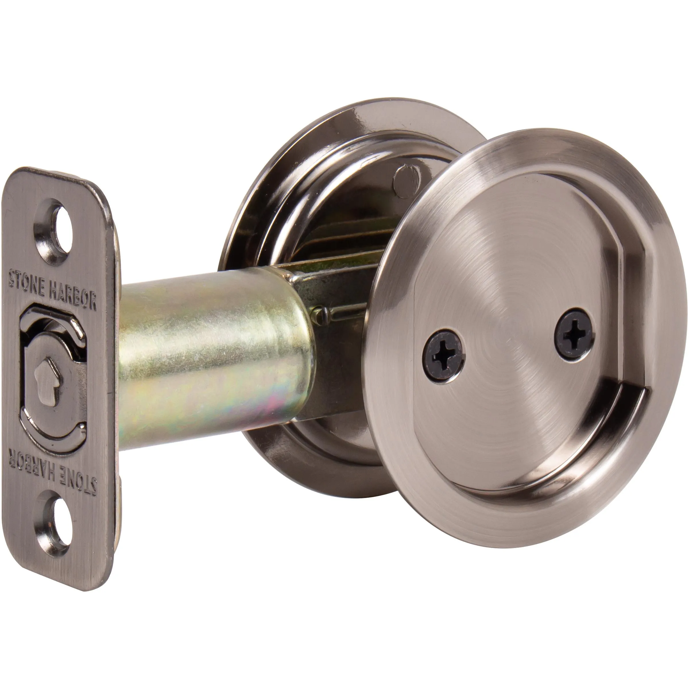 Round Pocket Door Lock, Passage/Hall/Closet