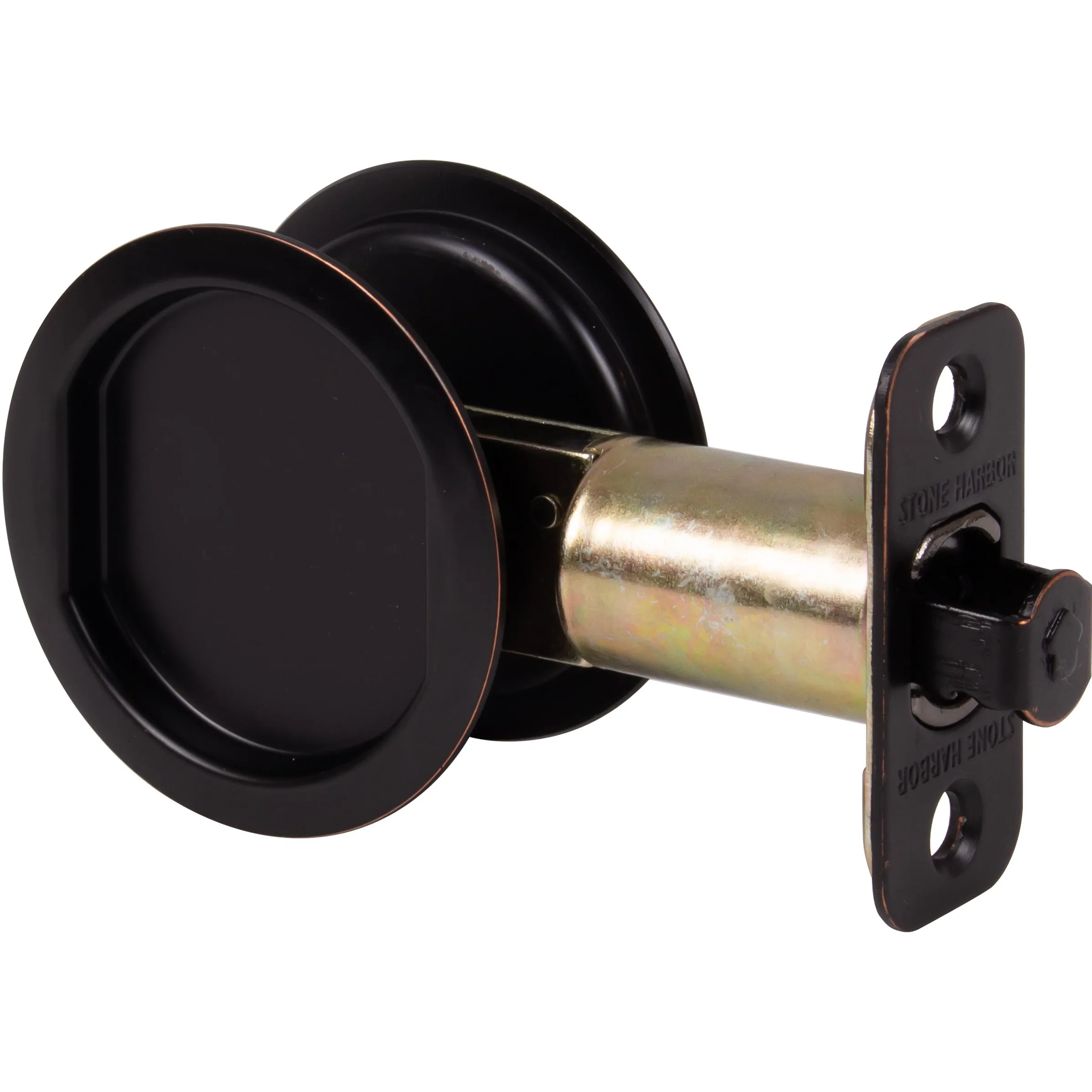 Round Pocket Door Lock, Passage/Hall/Closet