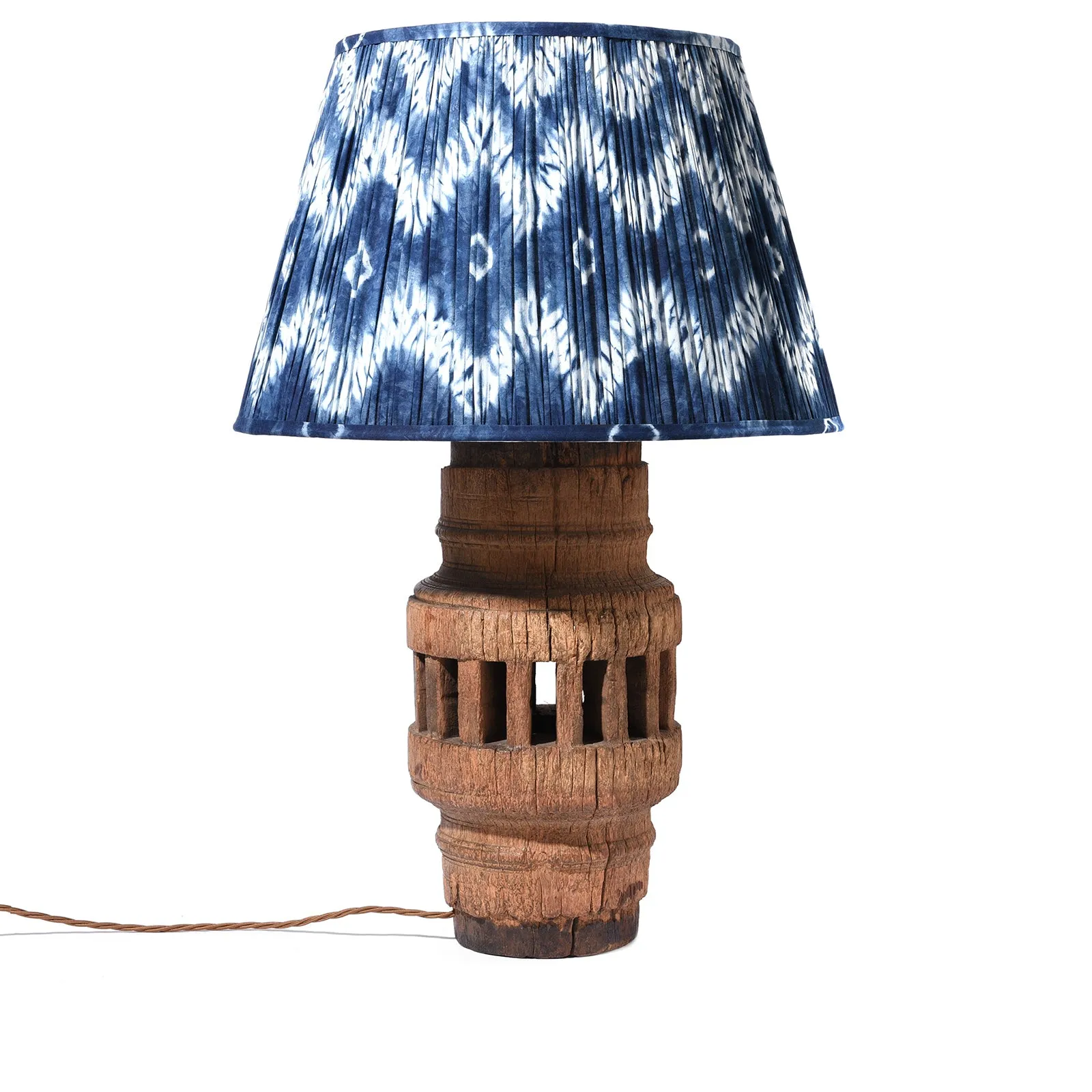 Samarkand Indigo Ajmer Blue Empire Lampshade - 50cm