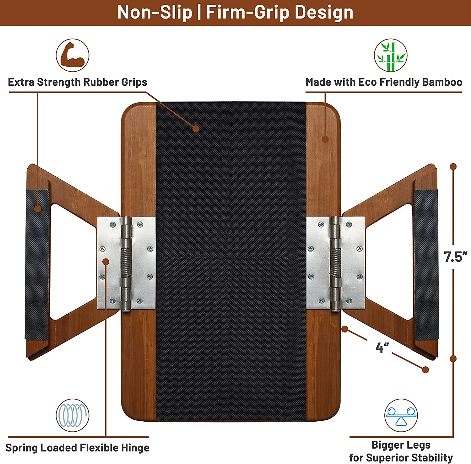 SH SIGNATURE HOME Arm Table Clip on Tray Sofa Table for Wide Couches. Couch Arm Tray Table, Portable Table, TV Table and Side Tables for Brown Regular 13.75 X 9.5Inch