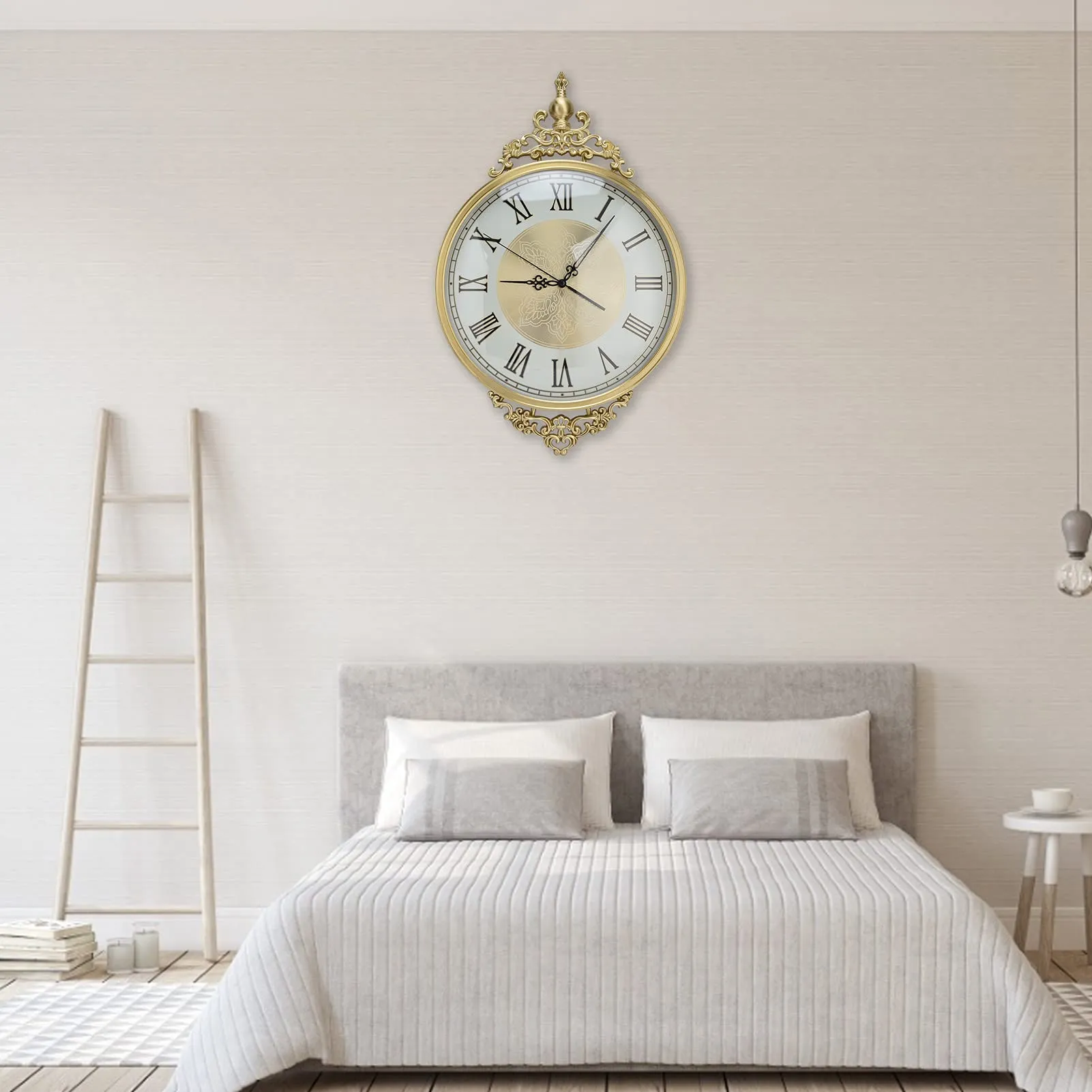 Silent Wall Clock, Bedroom Clock Hanging Clock Large Wall Clock 21 X 13.8In for Home for Classroom for Office for Living Room