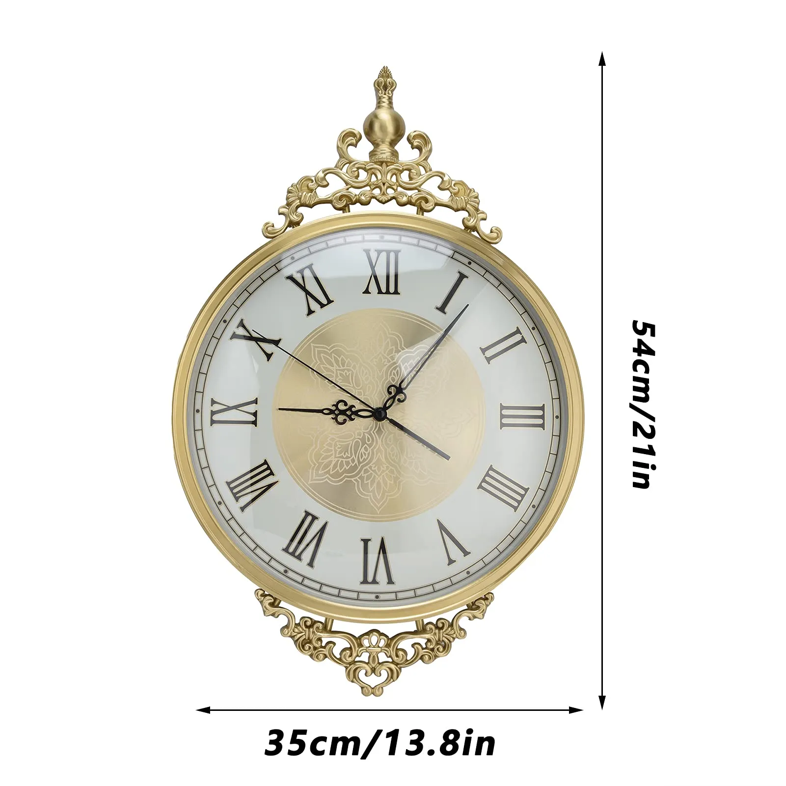 Silent Wall Clock, Bedroom Clock Hanging Clock Large Wall Clock 21 X 13.8In for Home for Classroom for Office for Living Room