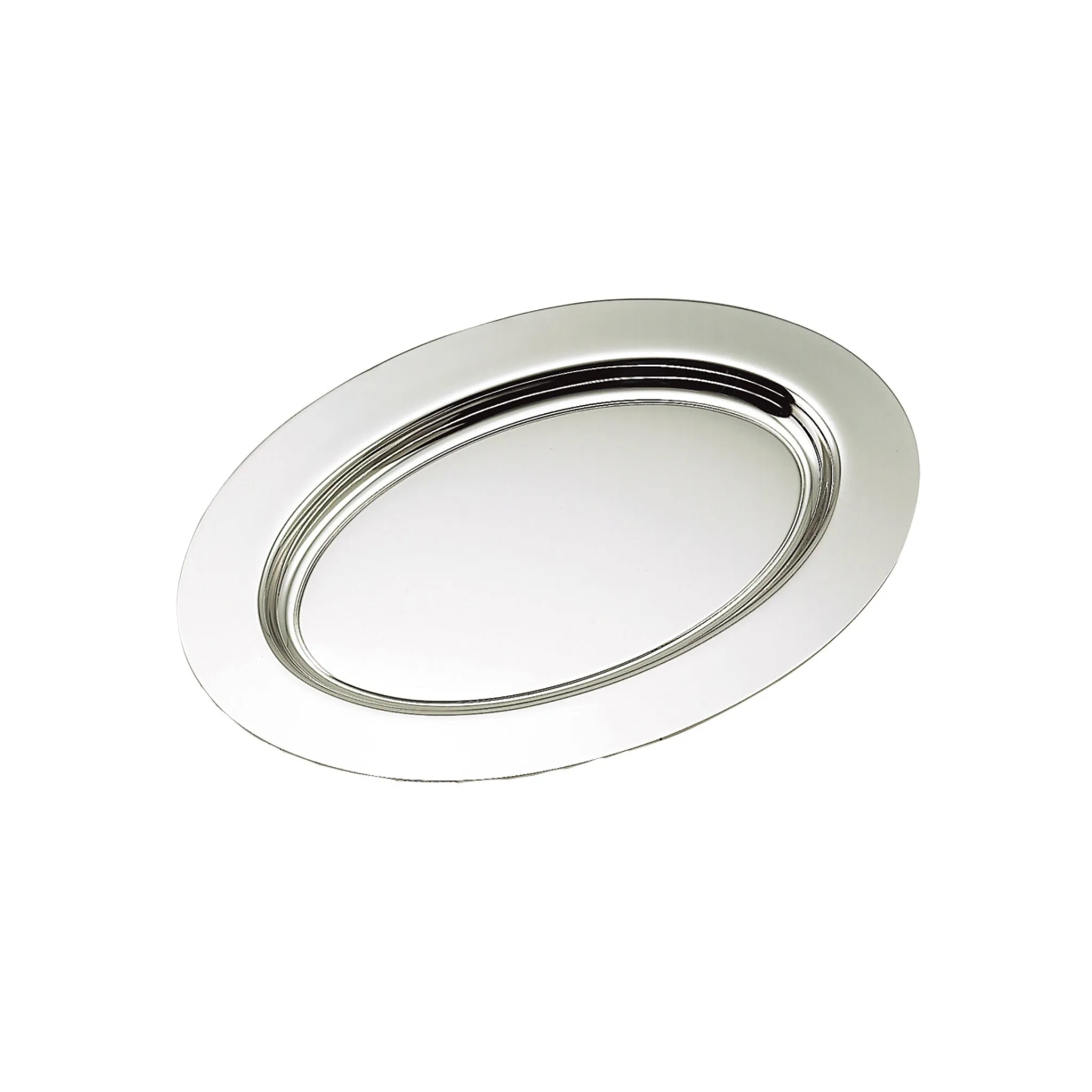 Silver Oval Nickel-Plated Tray - 6"