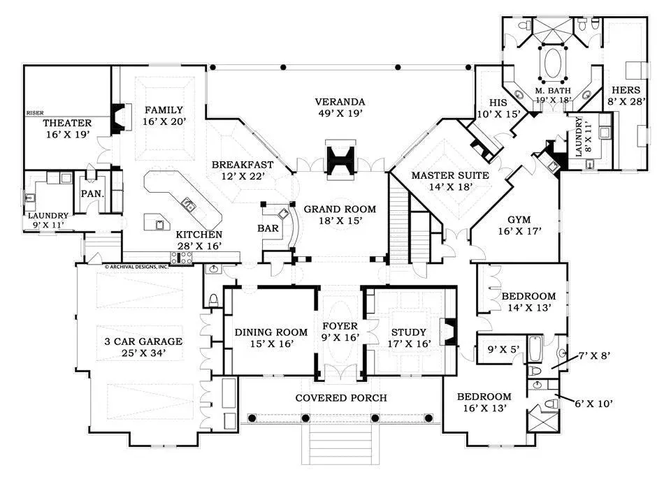 Spacious 3 Bedroom Craftsman Style Home with Dual Master Suites