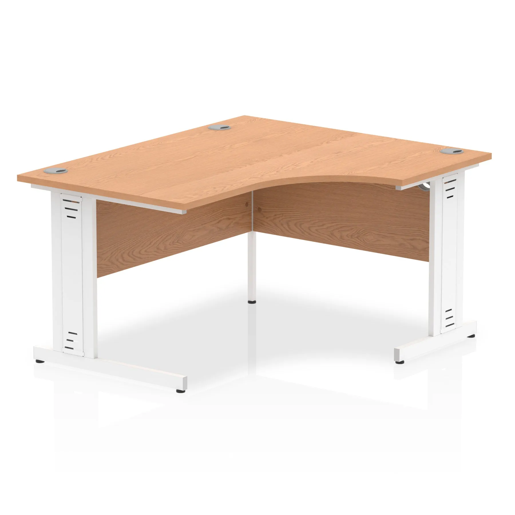 Sturdy 1400mm Freestanding Corner Desk with Cable Management and Heat Resistant Melamine Finish - Dynasty