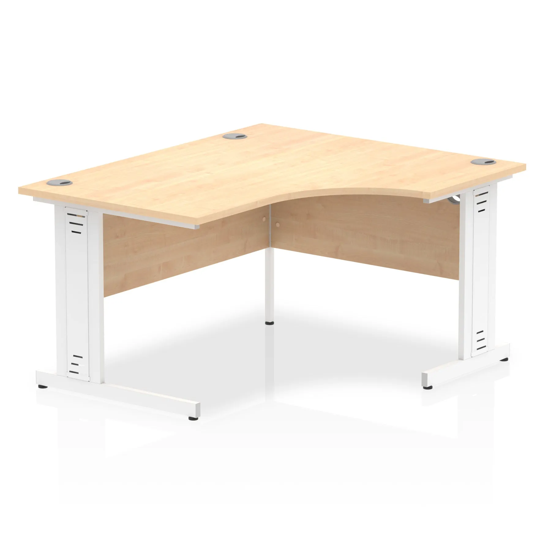 Sturdy 1400mm Freestanding Corner Desk with Cable Management and Heat Resistant Melamine Finish - Dynasty