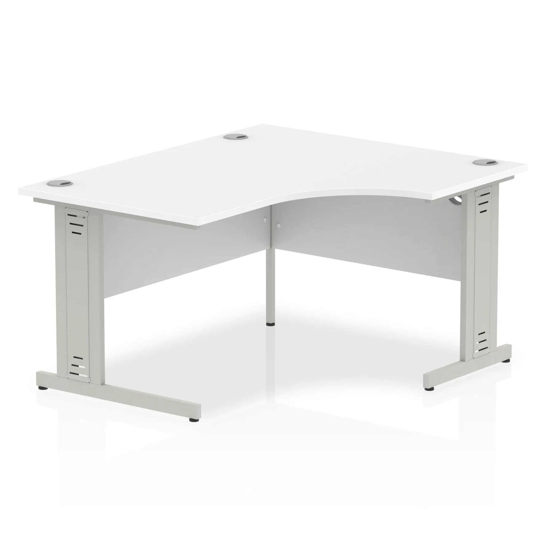 Sturdy 1400mm Freestanding Corner Desk with Cable Management and Heat Resistant Melamine Finish - Dynasty