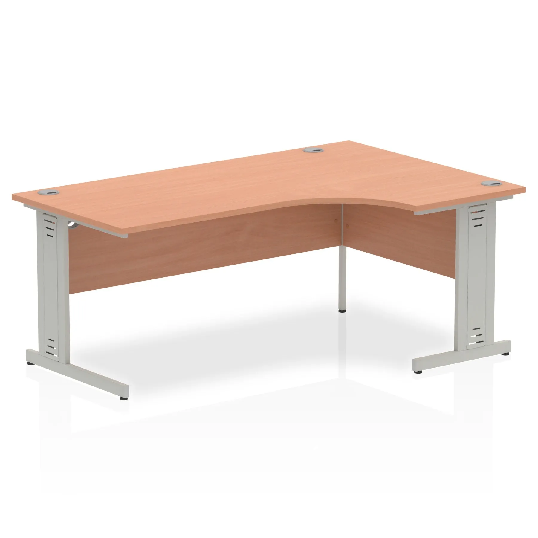 Sturdy and Heat-Resistant Dynasty Corner Desk - 1800mm | Cable Managed Leg