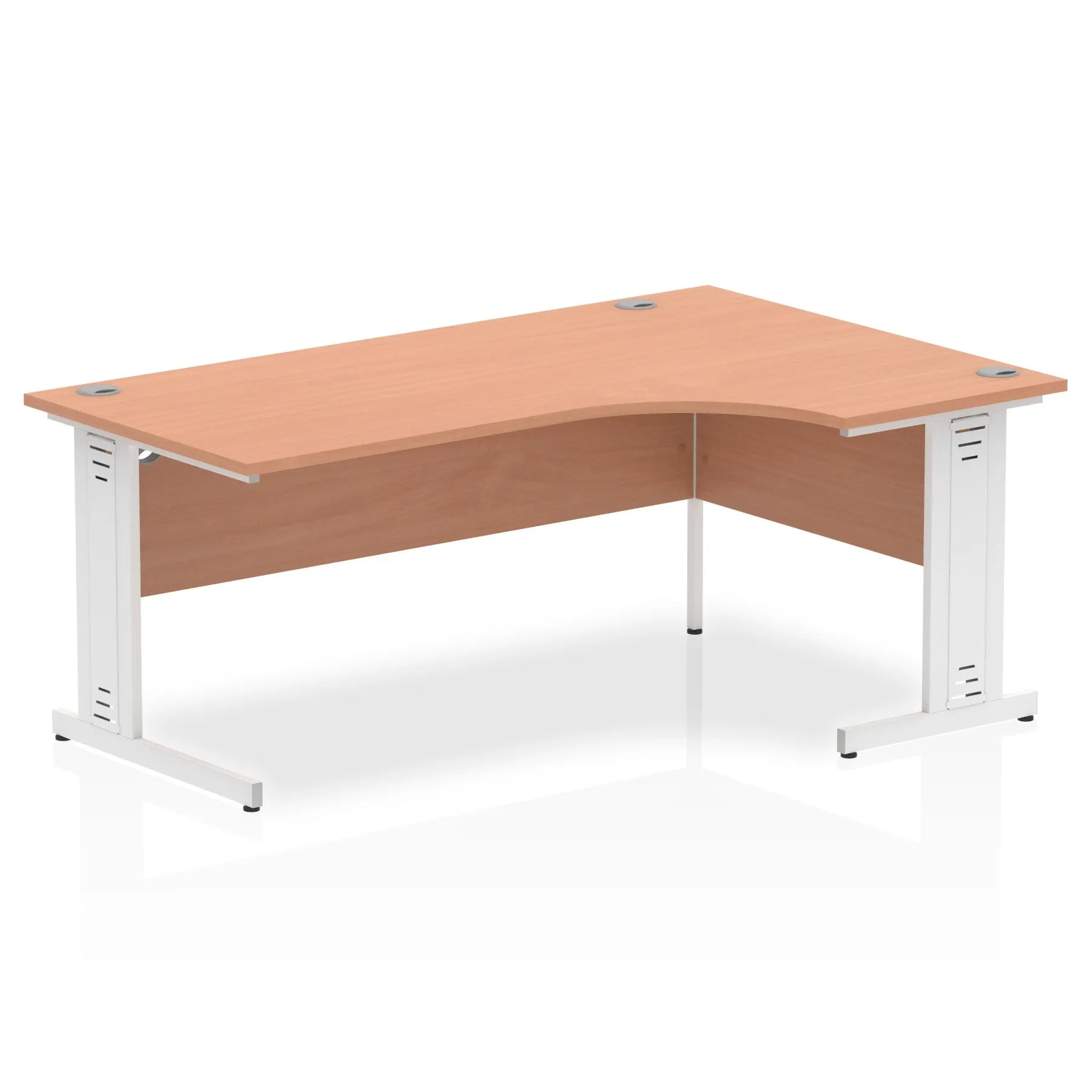 Sturdy and Heat-Resistant Dynasty Corner Desk - 1800mm | Cable Managed Leg