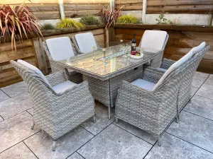 The Santorini 6 seater Fire Pit Set