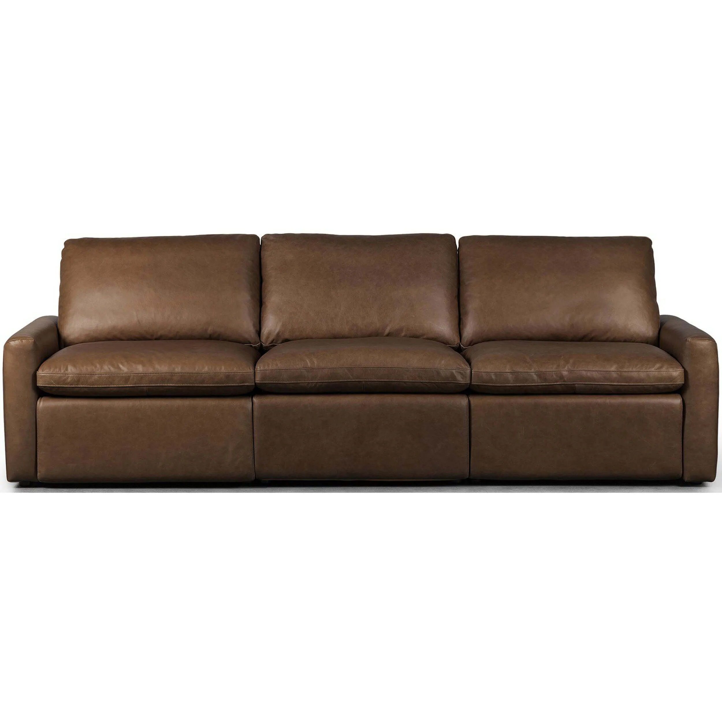 Tillery Leather Power Recliner 3-Piece Sectional, Sonoma Coco