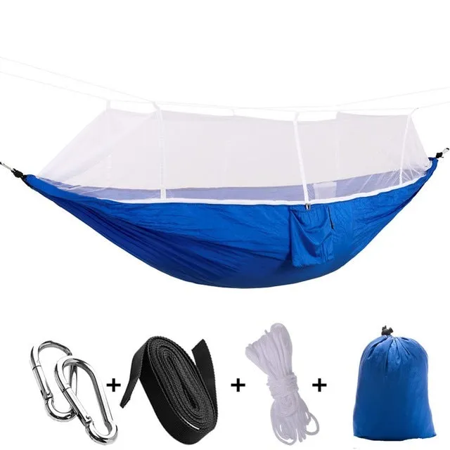 Ultralight Travel Hammock with Mosquito Net Integrated