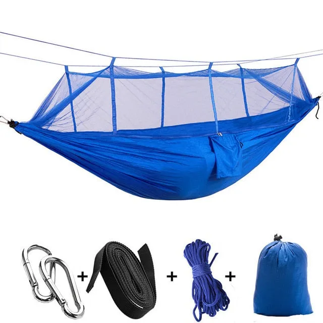 Ultralight Travel Hammock with Mosquito Net Integrated