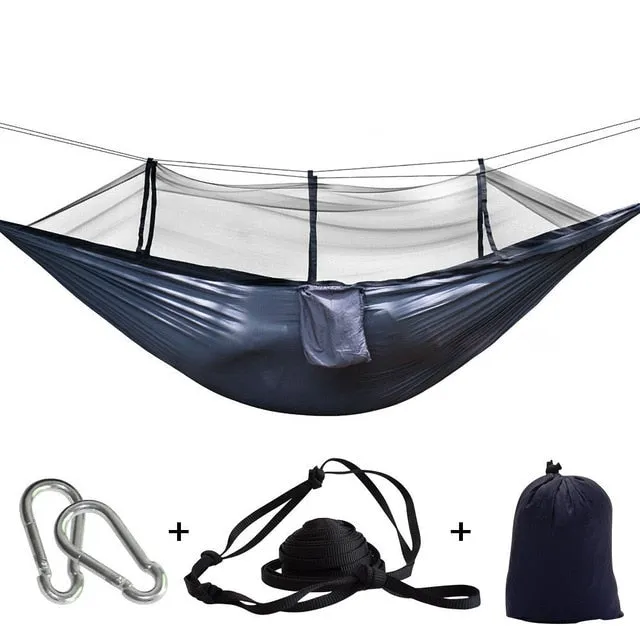 Ultralight Travel Hammock with Mosquito Net Integrated